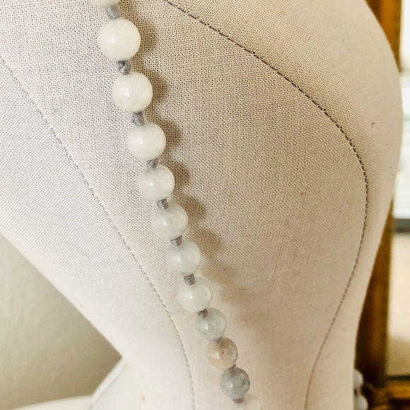 Vintage Natural Ombré Jade Tassel Necklace - Picture 12 of 17